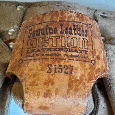 Leather tool pouch, caulking gun, and other tool pouches