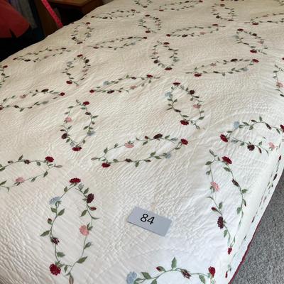 Floral Full Quilt AS IS
