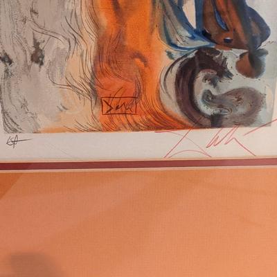 Signed "The Divine Comedy" Inferno "Apparition of Dis" by Salvador Dali