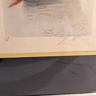Signed Salvador Dali- Original Color Woodcut on B.F.K. Rives Paper "Purgatory 2"