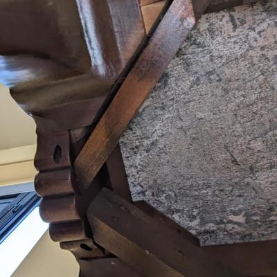 Antique Mahogany Marble Top Buffet Table