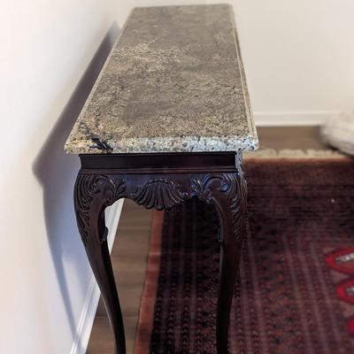 Antique Mahogany Marble Top Buffet Table