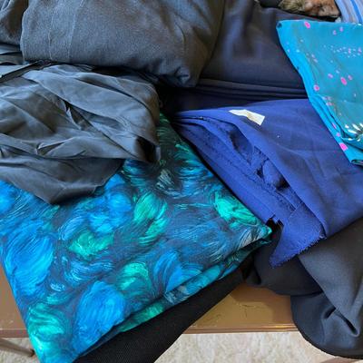 Lot of blues materials Prints, stripes, & plain