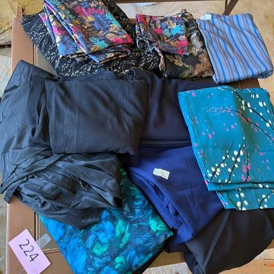 Lot of blues materials Prints, stripes, & plain
