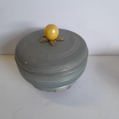 Vintage West Germany covered dish and lidded dish / trinket dish music box