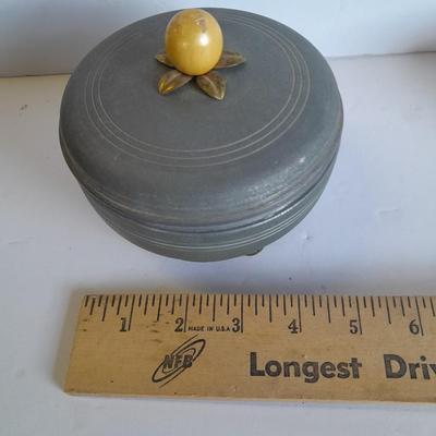 Vintage West Germany covered dish and lidded dish / trinket dish music box