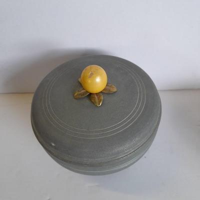 Vintage West Germany covered dish and lidded dish / trinket dish music box