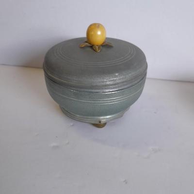 Vintage West Germany covered dish and lidded dish / trinket dish music box