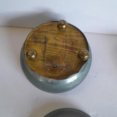 Vintage West Germany covered dish and lidded dish / trinket dish music box