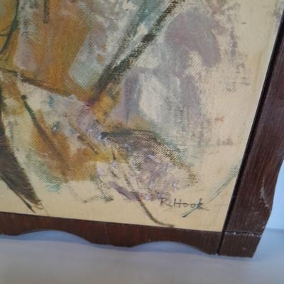 Two vintage Jesus wall hangings, metal Owl earring holder, and other decorative items