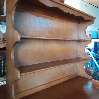Two-piece Display Hutch with shelving and storage