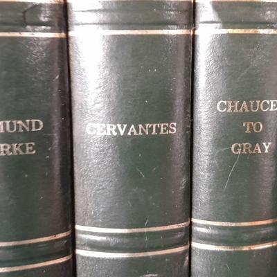 The Harvard Classics Deluxe Edition books with Masterplots annual's 35 books total