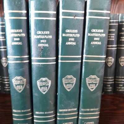 The Harvard Classics Deluxe Edition books with Masterplots annual's 35 books total