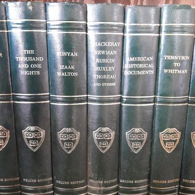 The Harvard Classics Deluxe Edition books with Masterplots annual's 35 books total