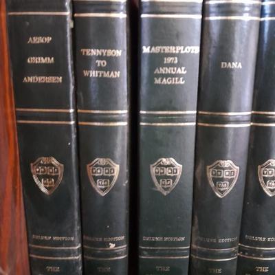 The Harvard Classics Deluxe Edition books with Masterplots annual's 35 books total