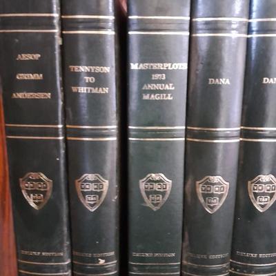 The Harvard Classics Deluxe Edition books with Masterplots annual's 35 books total