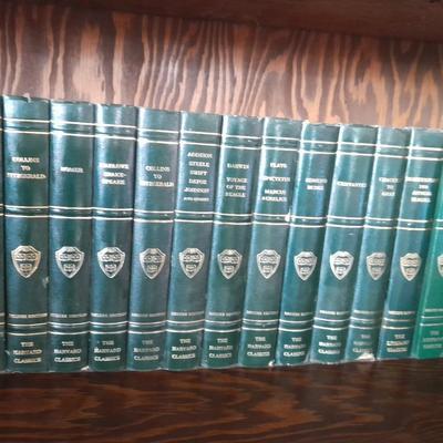 The Harvard Classics Deluxe Edition books with Masterplots annual's 35 books total