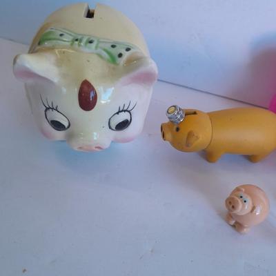 Pig lighters, piggy bank, Pig salt & pepper shakers and more