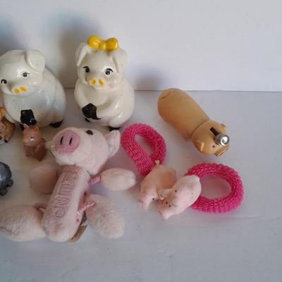 Pig lighters, piggy bank, Pig salt & pepper shakers and more