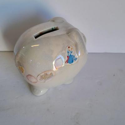 Two piggy banks with a Fits and Floyd sunflower potpourri pig