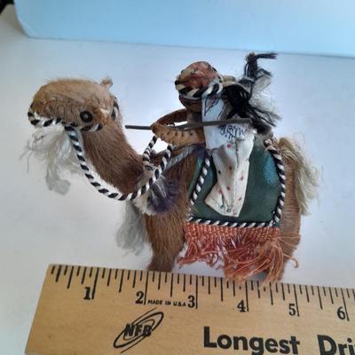 Vintage Camel hair Camel w/ Saudi Arabian Persian Bedouin Cameleer Rider