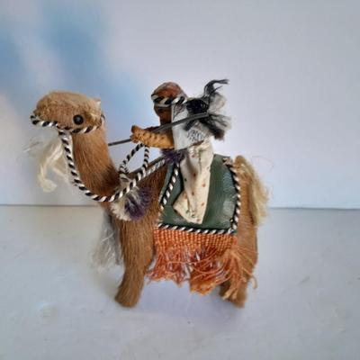 Vintage Camel hair Camel w/ Saudi Arabian Persian Bedouin Cameleer Rider