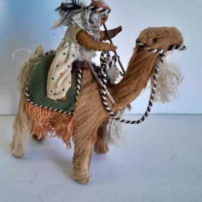 Vintage Camel hair Camel w/ Saudi Arabian Persian Bedouin Cameleer Rider