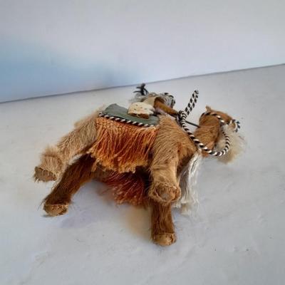 Vintage Camel hair Camel w/ Saudi Arabian Persian Bedouin Cameleer Rider