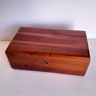 Lane cedar Jewlery box with two other wooden trinket boxes