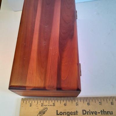 Lane cedar Jewlery box with two other wooden trinket boxes