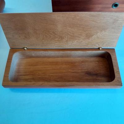 Lane cedar Jewlery box with two other wooden trinket boxes