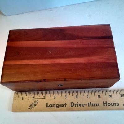 Lane cedar Jewlery box with two other wooden trinket boxes