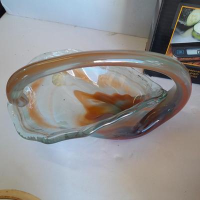 The Black series digital food scale with vintage kitchenware