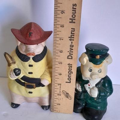 Pigs with a profession, First responder Pigs Firefighter and Officer