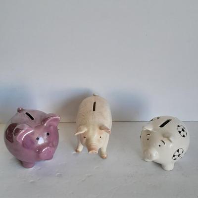 Pig Piggy bank trio