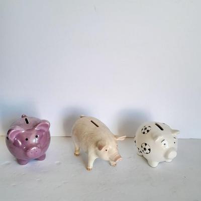 Pig Piggy bank trio