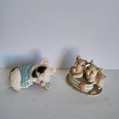 Pig musical box, treasure box, and pig figure