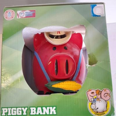 Pig Leaguers Nebraska Corn Huskers Piggy bank