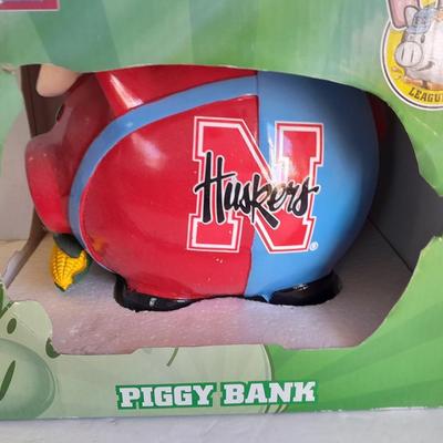 Pig Leaguers Nebraska Corn Huskers Piggy bank