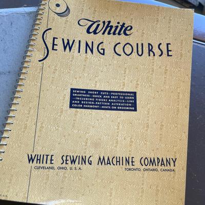 Embroidery floss & Sewing books