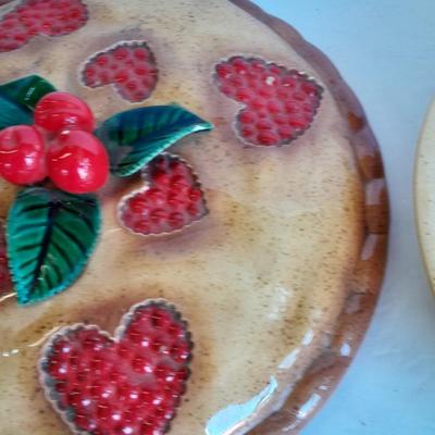 lidded Cherry Pie dish made with love