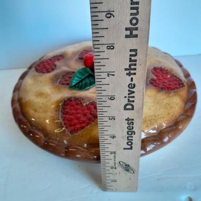 lidded Cherry Pie dish made with love