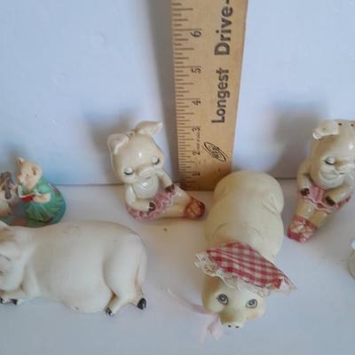 More pigs! Collectible pigs ballerina pig salt & pepper and others