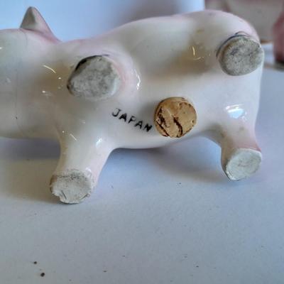 Pig salt and pepper shakers and figures