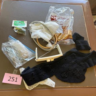 Vintage sewing items.