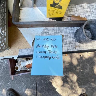 Tools and Nativity figurines