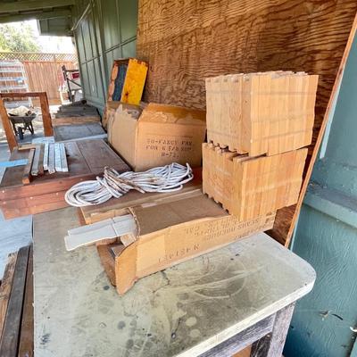 Bench redwood plywood