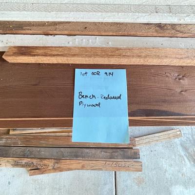 Bench redwood plywood