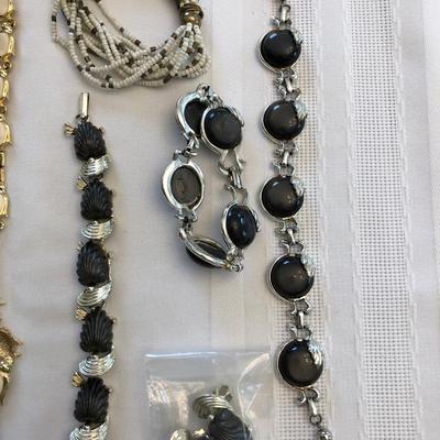Fossil watch, necklace, bracelet, and earring sets