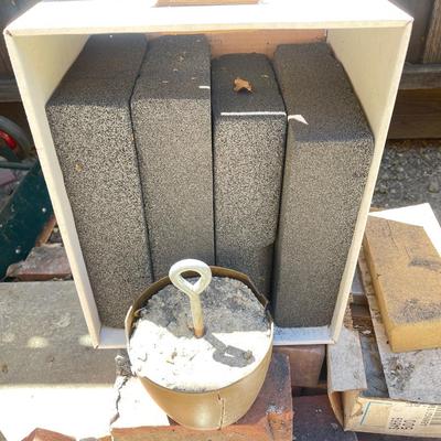 Bricks and pumice stones